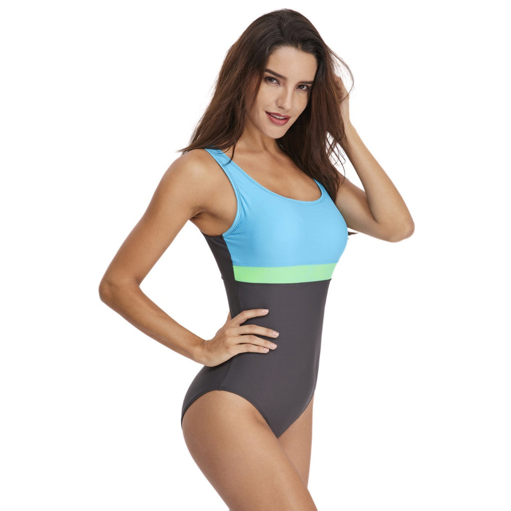 Heidi Mode | Sexy dreieckiger Sport farblich passender einteiliger Badeanzug