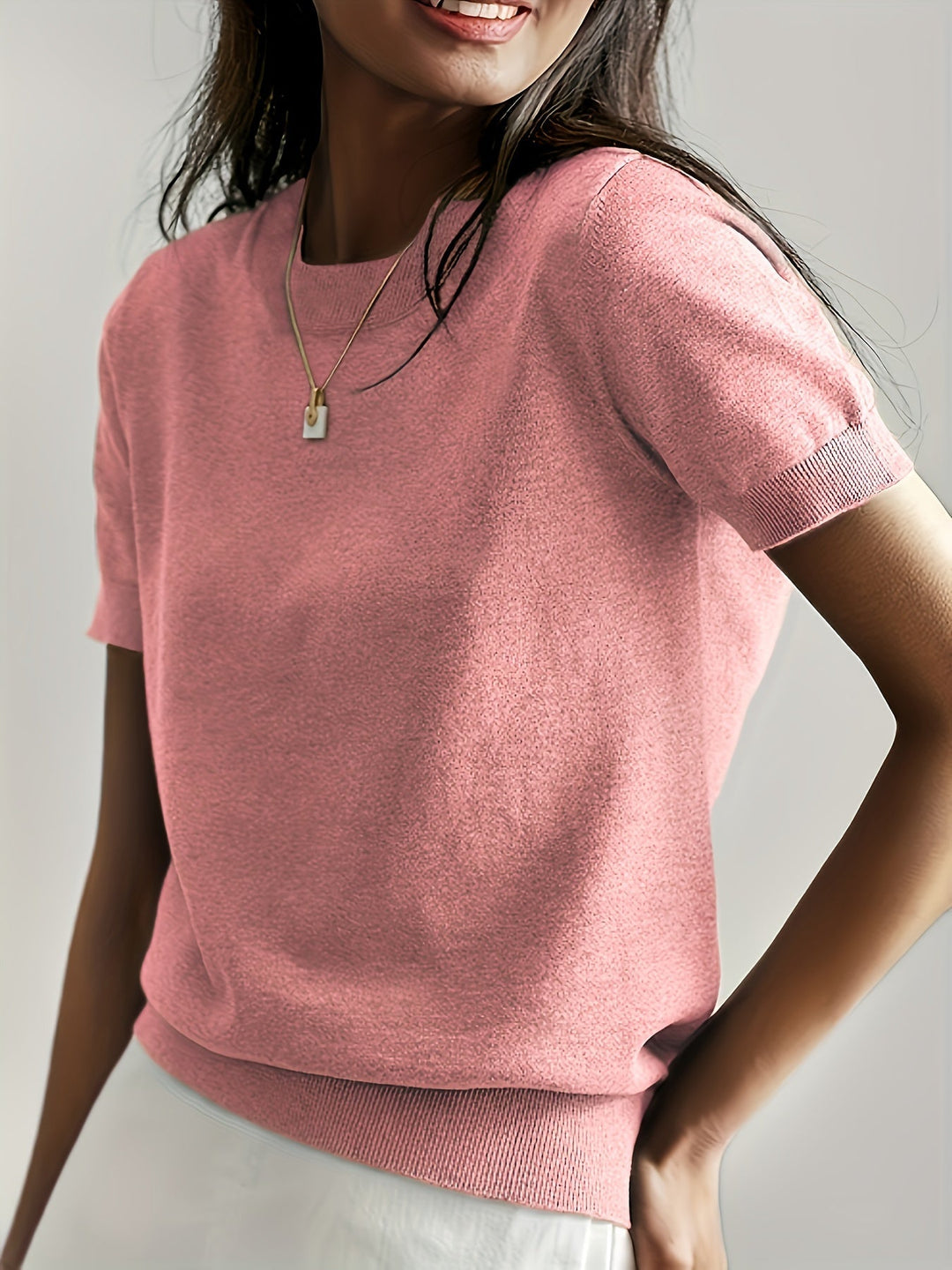 Heidi-Mode | Lässiger Pullover mit Kurzen Ärmeln für Frühling und Sommer
