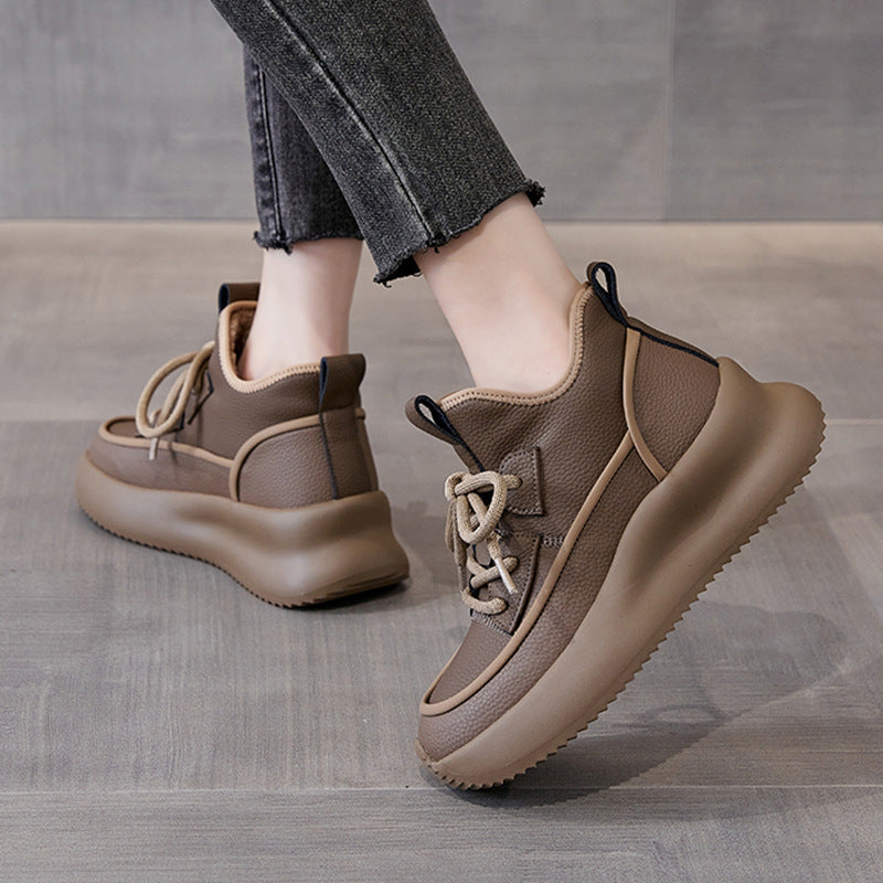 Heidi-Mode | Damen Bequeme Plattform Kurze Stiefel