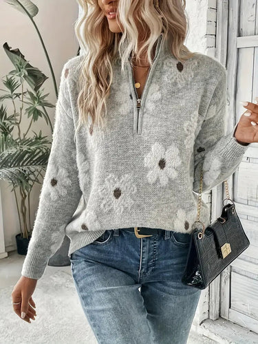 Heidi-Mode | Lässiger Pullover mit Reißverschluss für Damen