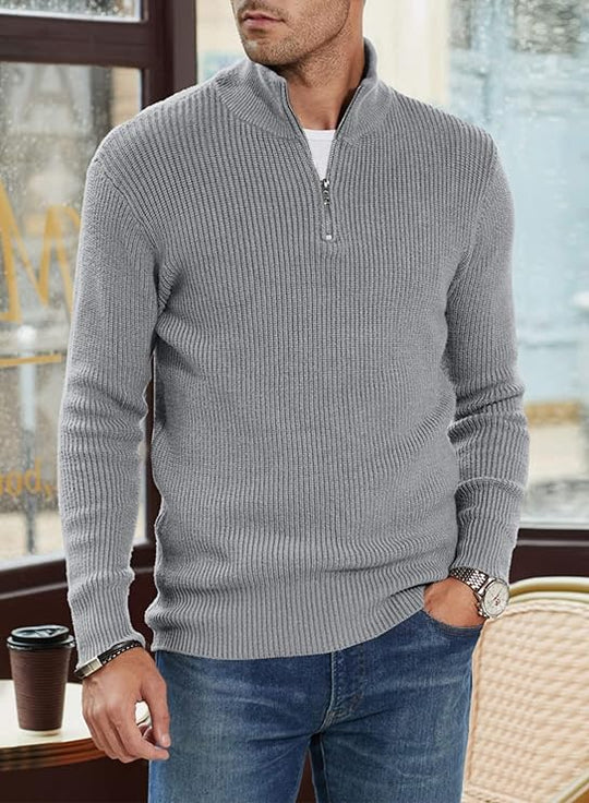 Stylischer Zipper-Pullover für Herren (italienisches Design)