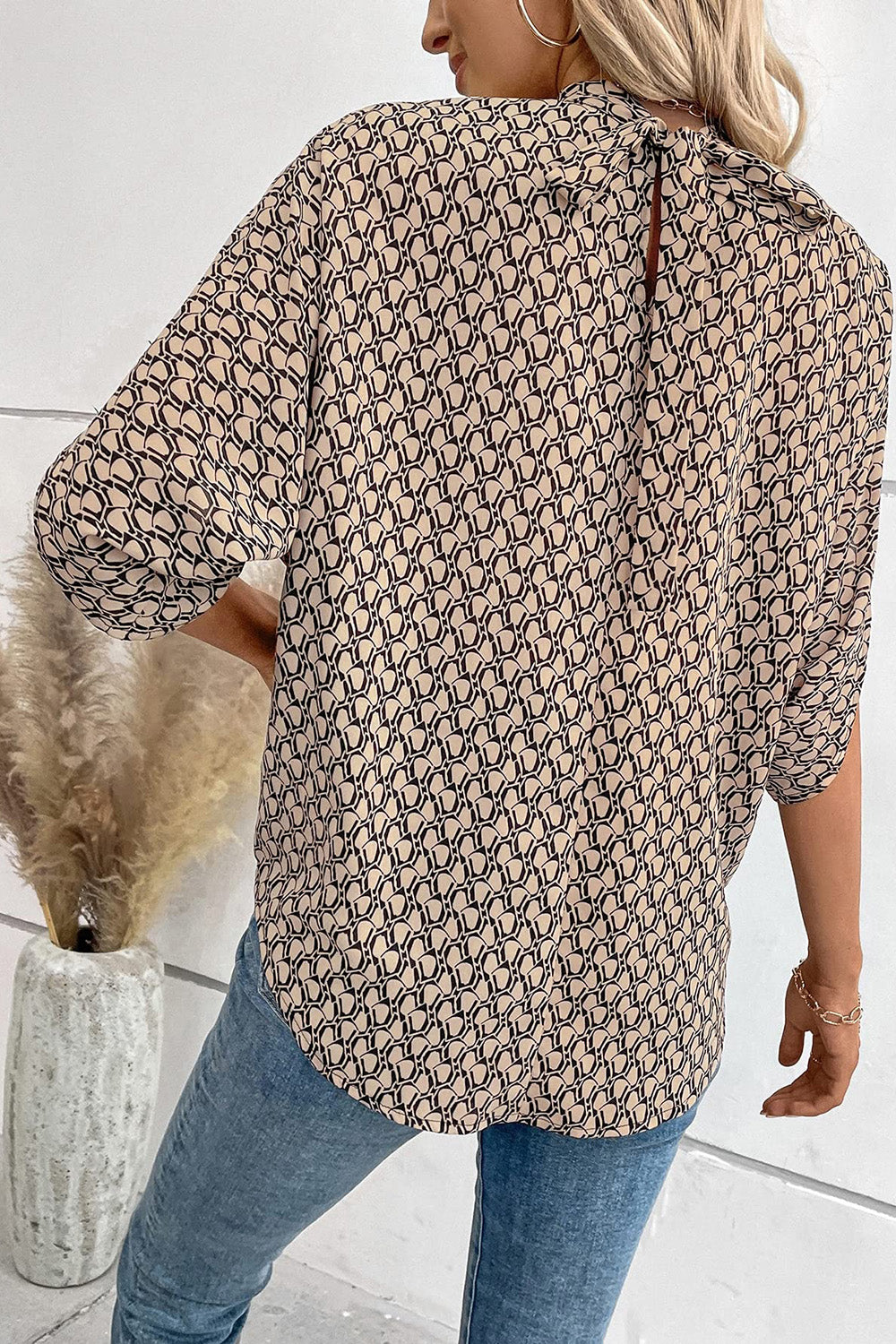 Heidi-Mode | Bindeback Schlitz Halbarm Bluse