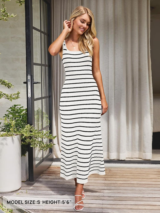 Streepjes Maxi Jurk voor Dames