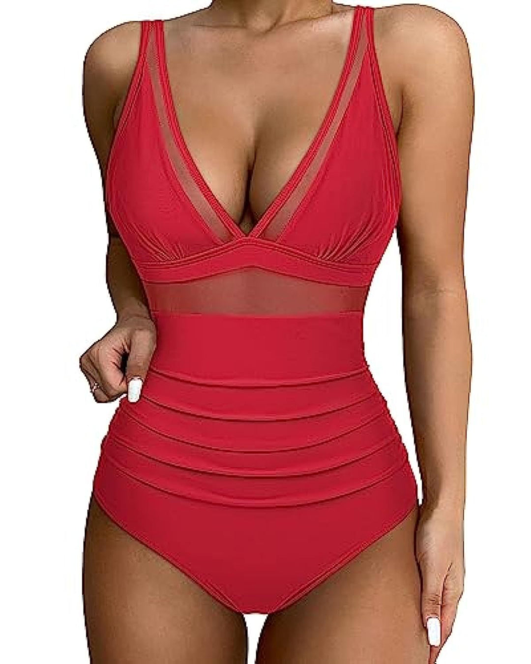 Heidi Mode | Einteiliger hohler Badeanzug mit hoher Taille