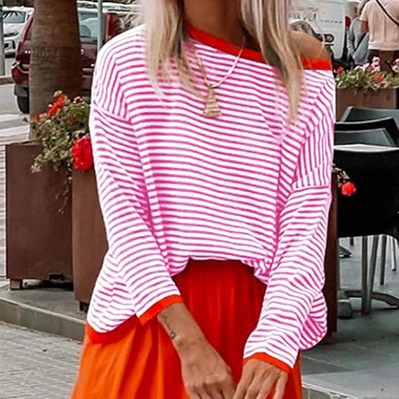 Striped Drop Shoulder Sweater