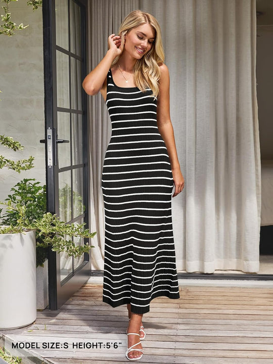 Streepjes Maxi Jurk voor Dames