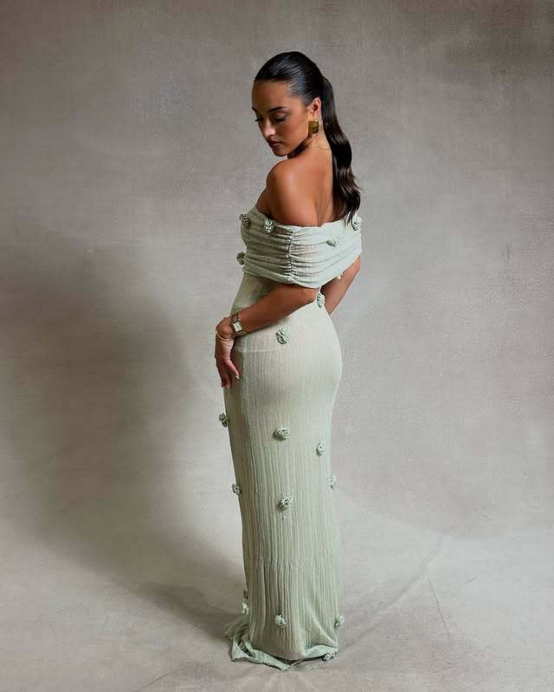 Heidi Mode | Kleid mit Blumenschulter