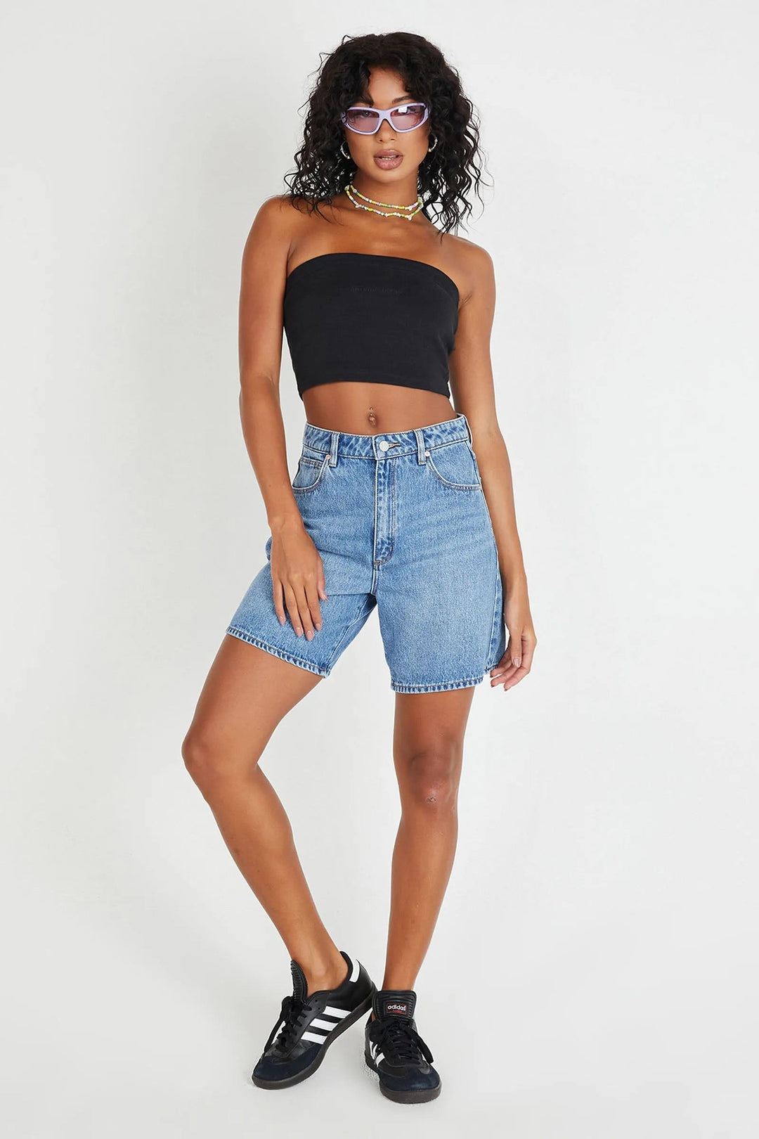 Heidi-Mode | Damen Relaxed Denim Stil Shorts Casual