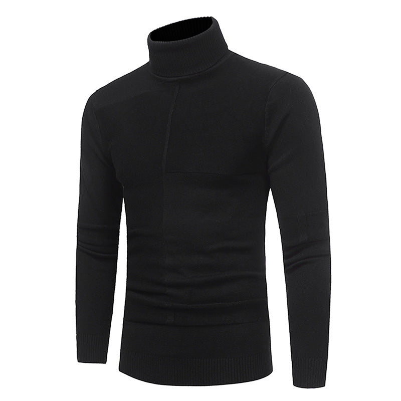 Herren Hochwertiger Rollkragenpullover aus weichem Strick Heidi-Mode
