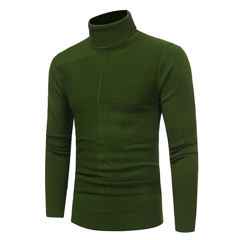 Herren Hochwertiger Rollkragenpullover aus weichem Strick Heidi-Mode