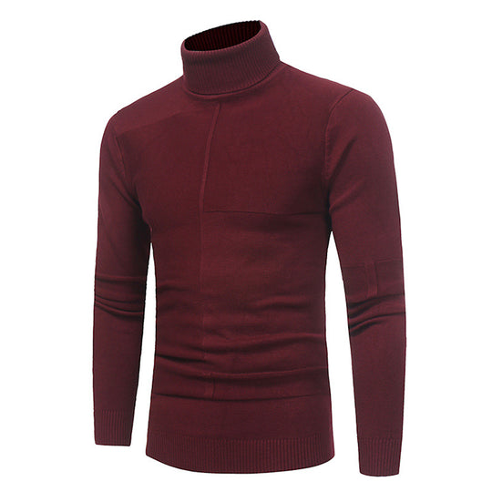 Herren Hochwertiger Rollkragenpullover aus weichem Strick Heidi-Mode