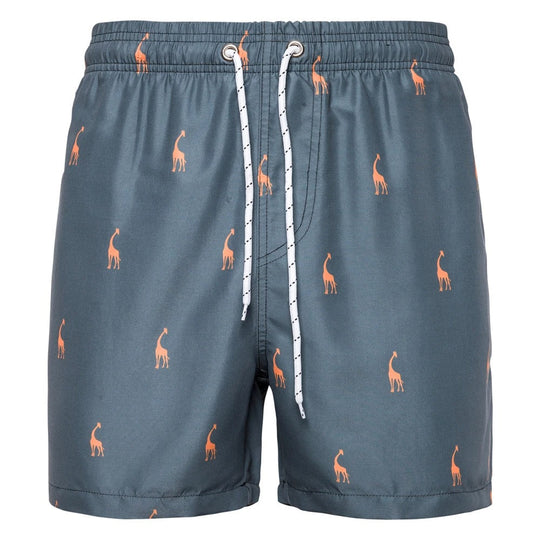 Heidi-Mode | Wasserdichte Badeshorts für Männer mit Giraffenmuster