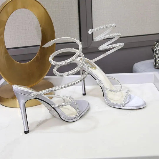 Heidi-Mode | Women sandals with high heels and ankle straps