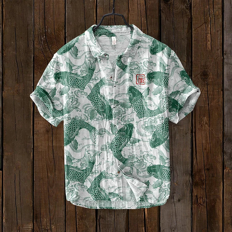 Heidi-Mode | Vintage Fisch Japanische Kunst Shirt