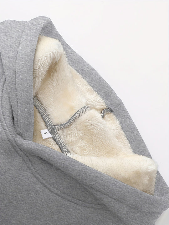 Heidi-Mode | Warmer Hoodie Und Kordelzughose Trainingsanzug Mit 'New York' Druck Für Damen