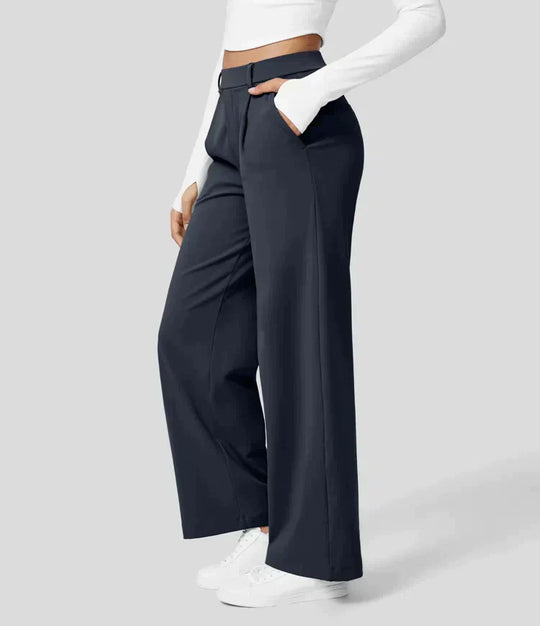 Heidi-Mode | Damen Stretch Hoch Taille Gerade Bein Hose