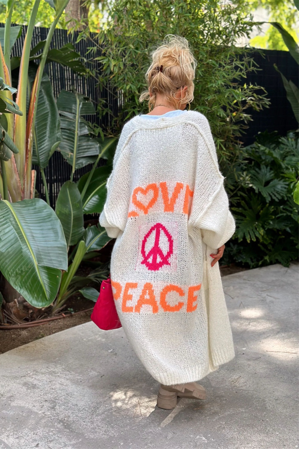Heidi-Mode | Buchstaben Fall Schulter Lange Ärmel Cardigan
