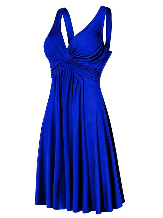 Elegantes Tank-Kleid mit tiefem V-Ausschnitt