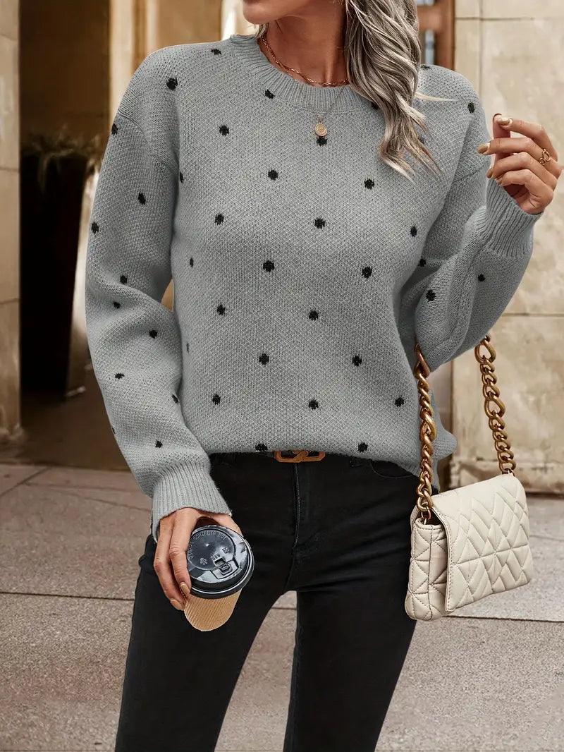 HeidiMode – pullover mit polka-dot-muster