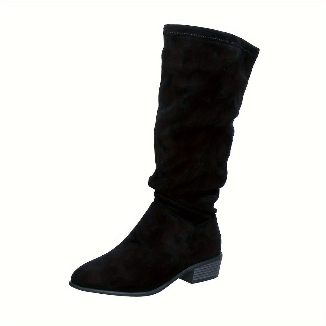 Heidi-Mode | Elegante Kniehohe Damenstiefel mit Mandelform