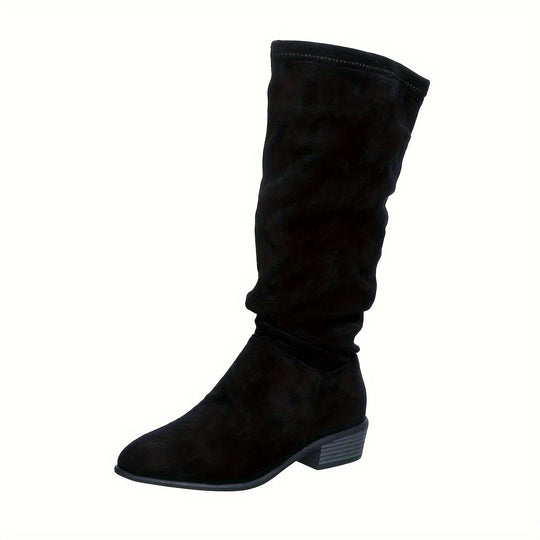 Heidi-Mode | Elegante Kniehohe Damenstiefel mit Mandelform