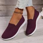 Heidi-Mode | Einfarbige Gestrickte Sneaker Für Damen