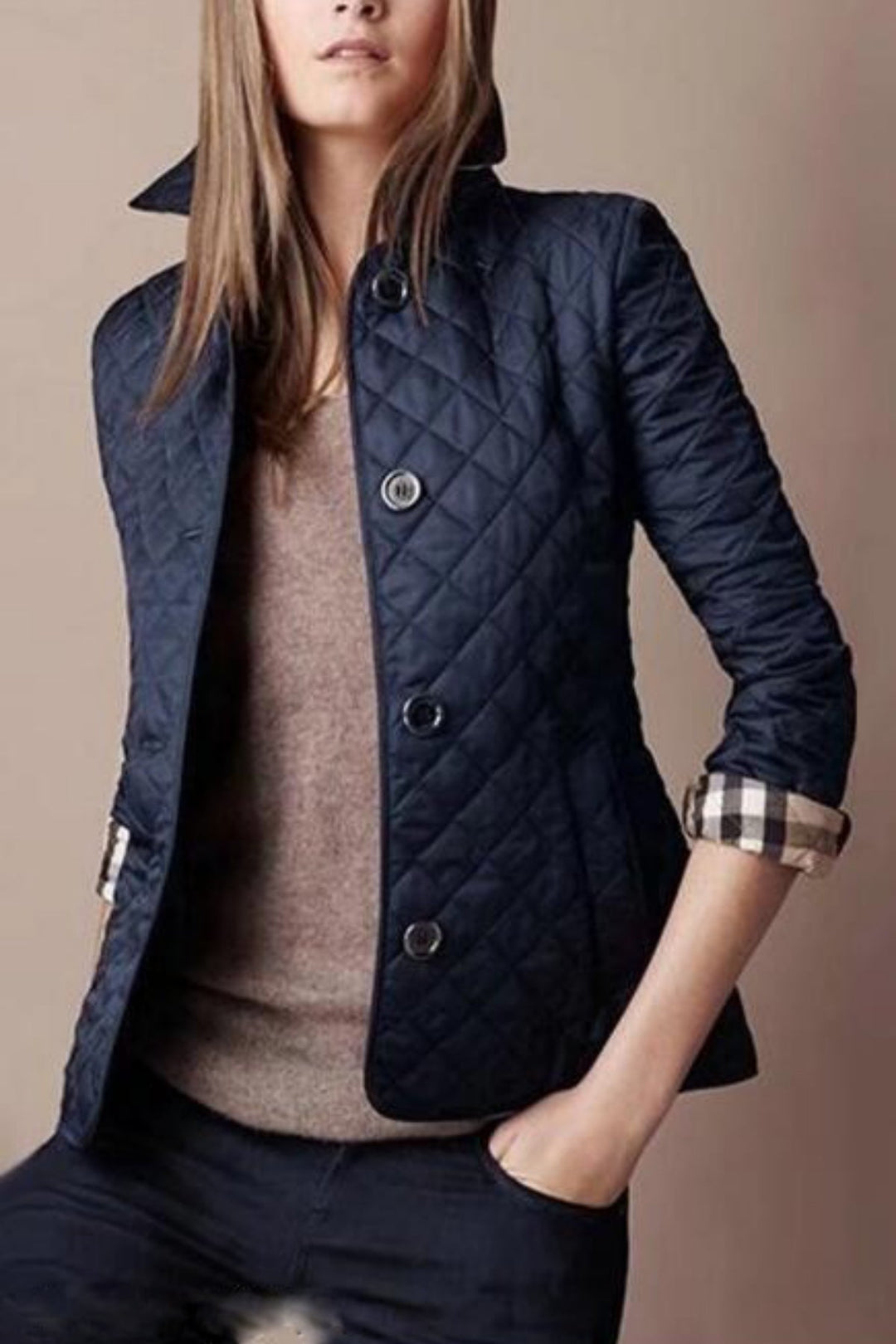Heidi-Mode | Damen Knopf Daunen Jacke Elegante
