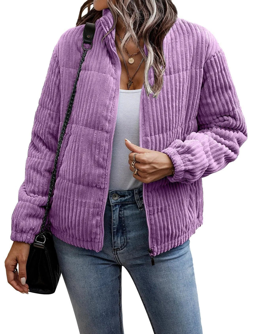 Heidi-Mode | Leichte Jacke mit Kordelzug und kurzer Tasche