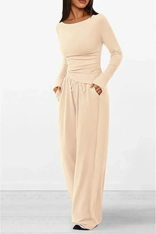 Heidi-Mode | Elegantes Set mit Langarmoberteil und Pants für Frauen