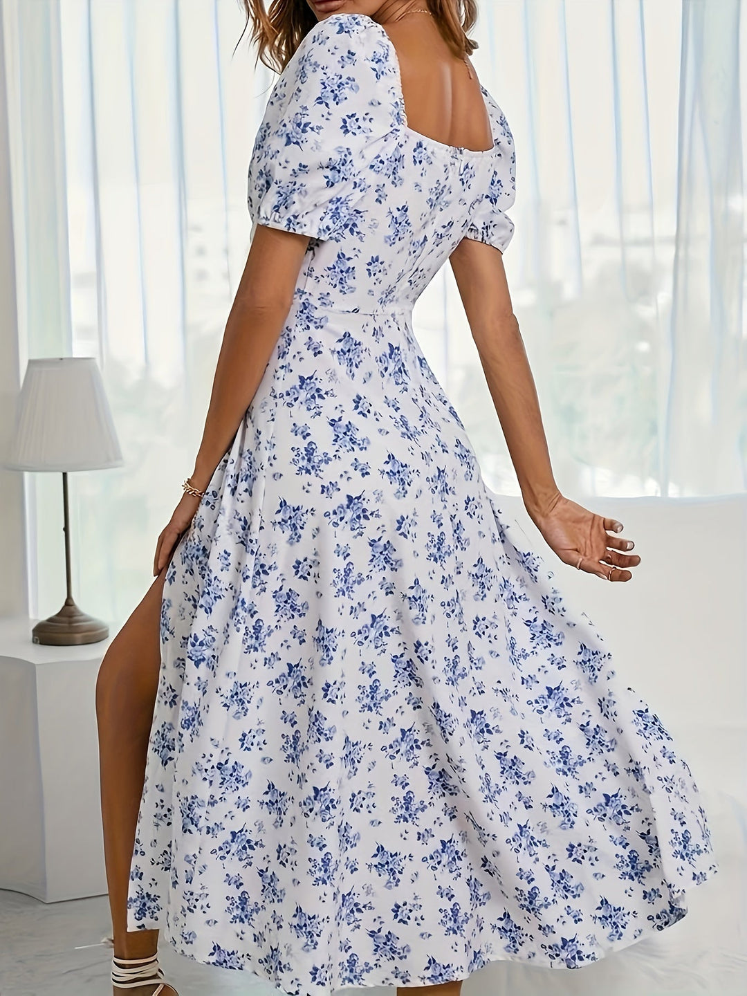 Heidi-Mode | Elegante Maxi Kleid mit Blumen