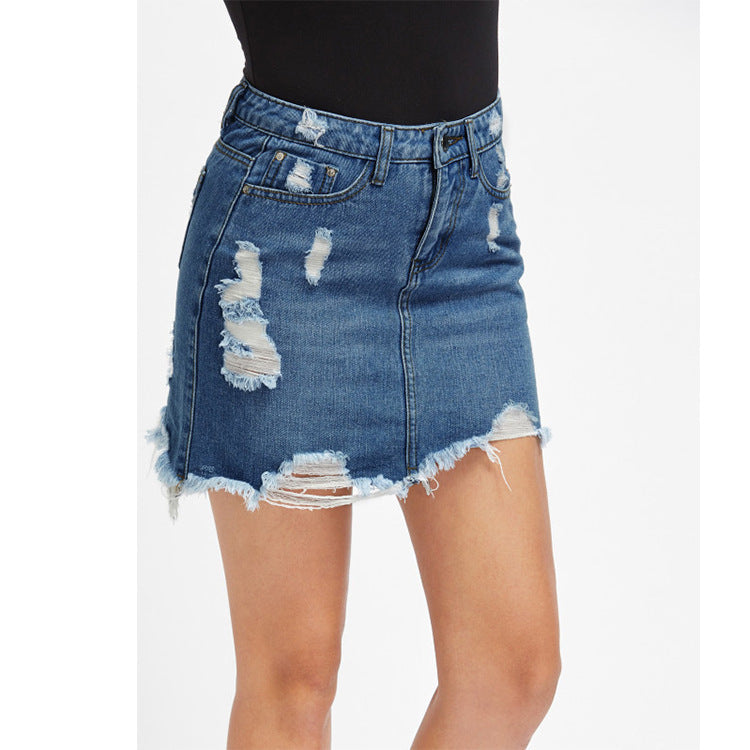 Heidi-Mode | Jeansrock In Dunkelblau und Hellblau