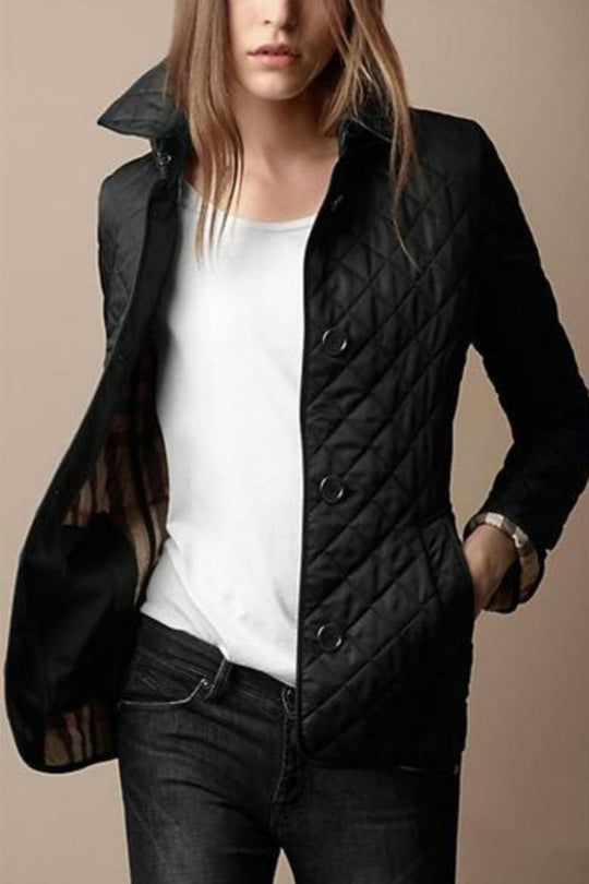 Heidi-Mode | Damen Knopf Daunen Jacke Elegante