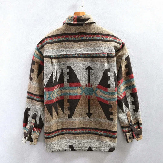 Heidi-Mode | Südwestlicher Aztec-Druck Shirtjacke