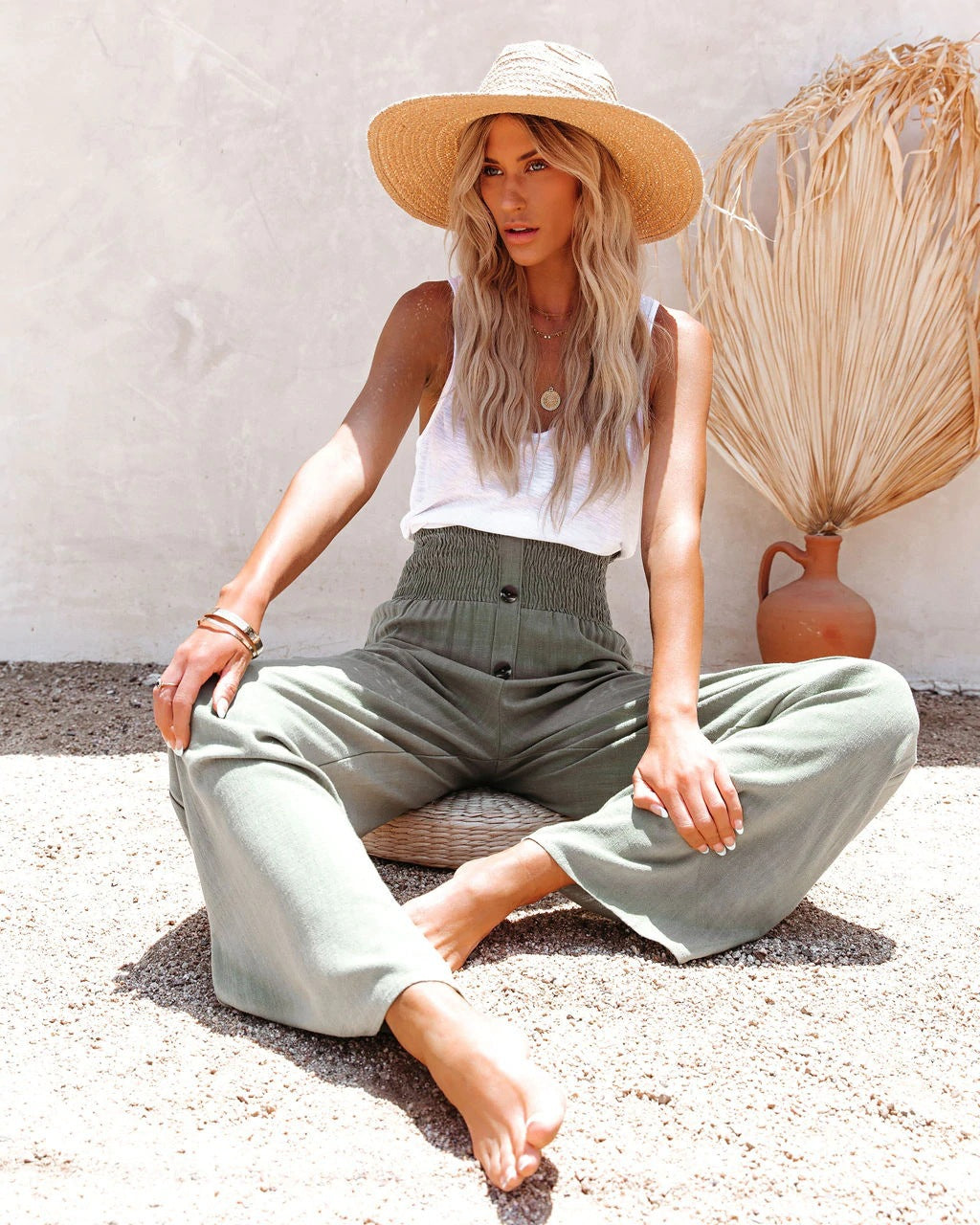 Heidi-Mode | Leinenhose mit Hoher Taille