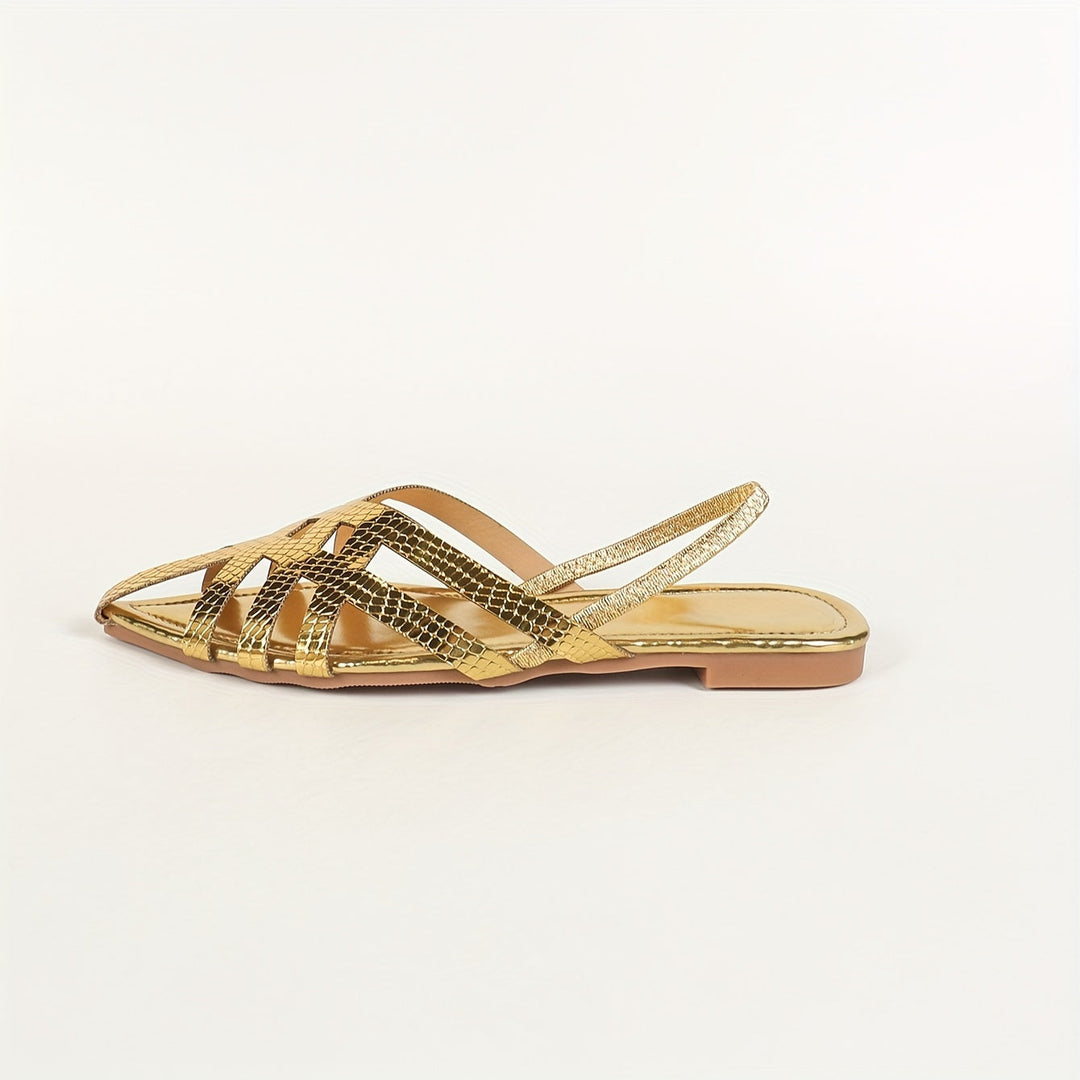 Heidi-Mode | Damen Sandalen Golden Lace Hollow Head