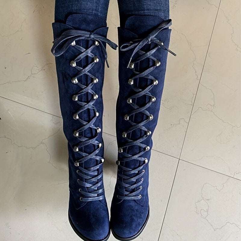 Heidi-Mode – kniehohe, bequeme lange Winterstiefel für Damen