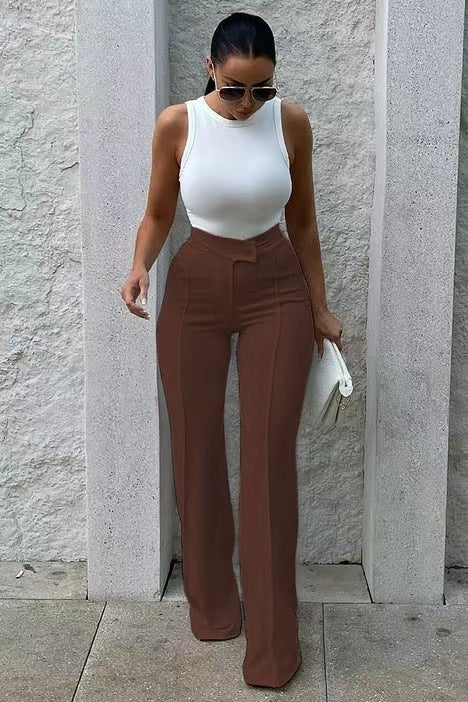 Heidi-Mode | Gerade Damenhose mit Modernem Schnallen