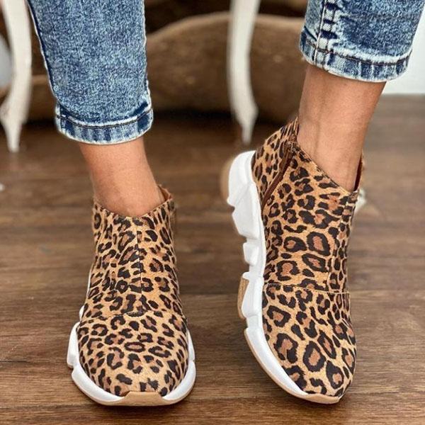 Heidi-Mode | Flache Vegane Leder Stiefeletten mit Reißverschluss für Frauen