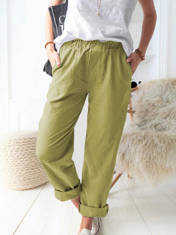 Heidi-Mode | Leinenhose mit Gummizug Bequem & Stilvoll