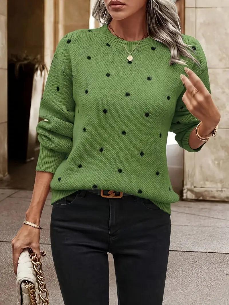 HeidiMode – langärmliger poker-dot-pullover