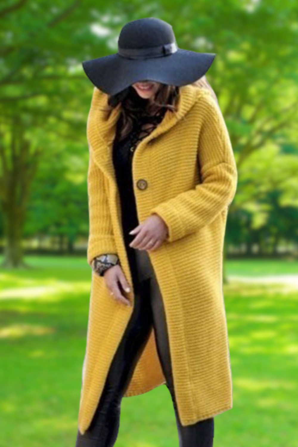 Heidi-Mode | Elegante Lange Strickjacke