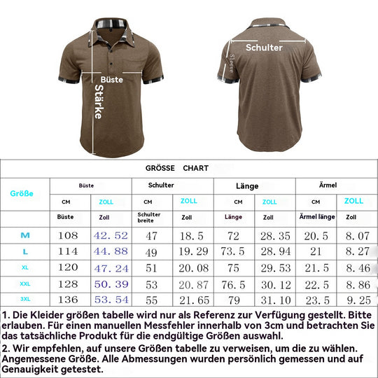 Heidi Mode | Kurzärmeliges POLO-Hemd mit kariertem Revers