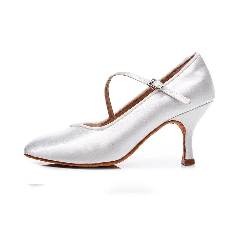 Heidi-Mode | Satin Helle Haut Damen Moderne Weiche Sohle Schuhe