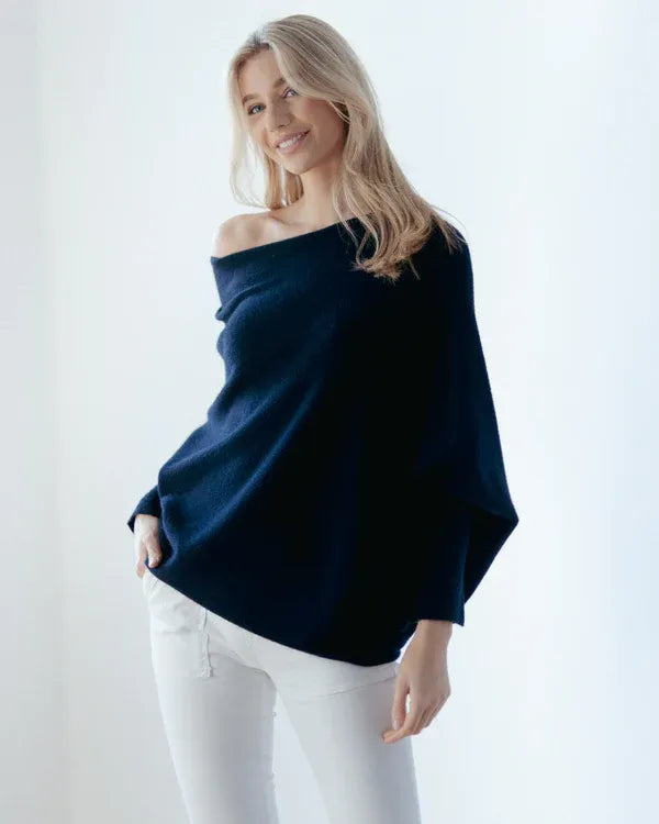 Asymmetrischer Wolken Drapierte Pullover