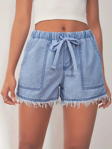 Jeansshorts mit elastischem Bund für Frühling/Sommer