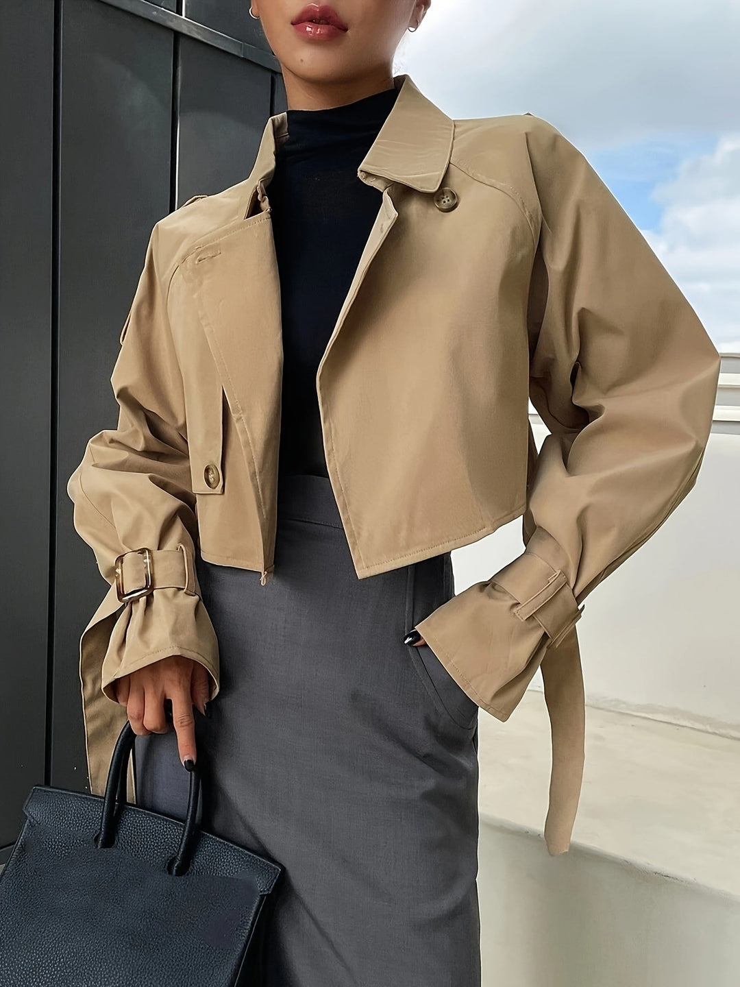 Heidi-Mode | Stylischer Crop Trenchcoat - Bequem & Elegant