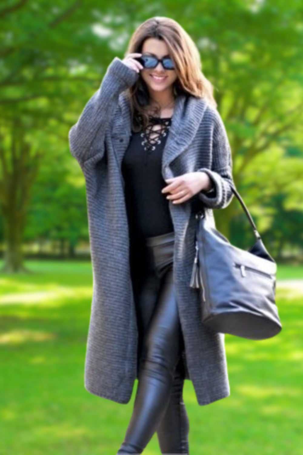 Heidi-Mode | Elegante Lange Strickjacke