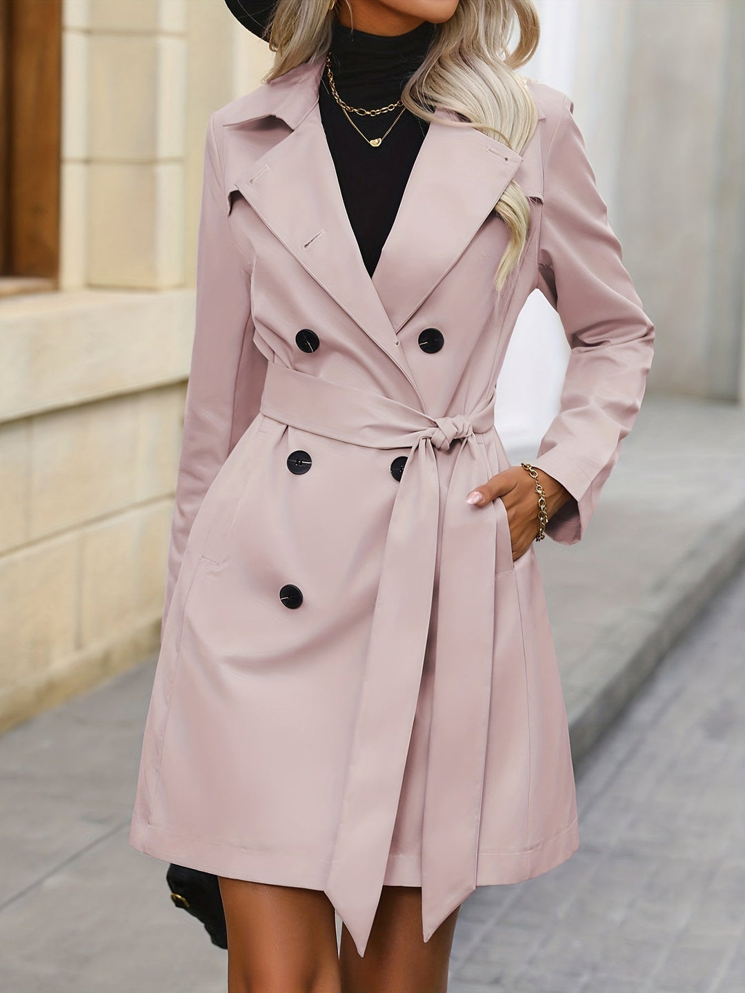 Luxe Trenchcoat Damenjacke Mit Gürtel