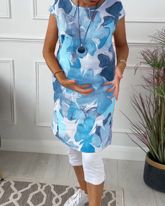 Heidi-Mode | Lässiges Longtop mit Farbenfrohem Blumenprint