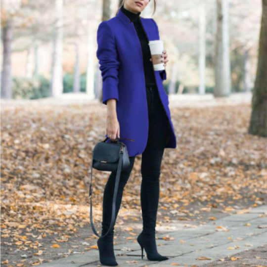 Heidi-Mode | Damen Stehkragen Mantel Winter